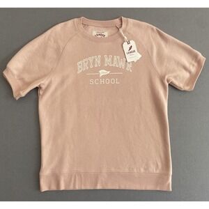 League Women L Bryn‎ Mawr School Sweatshirt Raglan Short Sleeve Dusty Pink PA